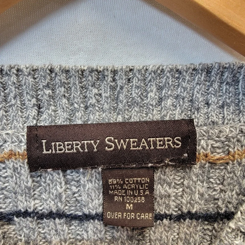 Vintage Liberty Sweaters Mens  Medium Pullover Grandpa Made‎ in USA 90s